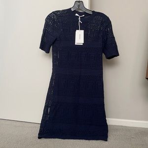 Frame navy knit lined dress